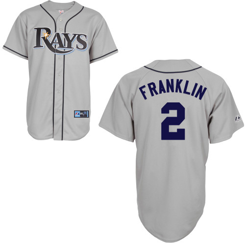 Nick Franklin #2 mlb Jersey-Tampa Bay Rays Women's Authentic Road Gray Cool Base Baseball Jersey